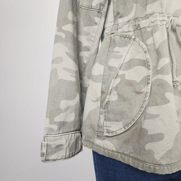 Triple Five Soul Grey Camo Cotton Zip Up Jacket Size M - Picture 4 of 10